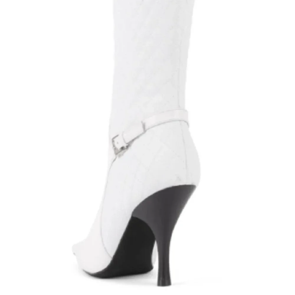 $79 NWT (8.5) JEFFREY CAMPBELL Bissee Knee High Stiletto Boot - Picture 5 of 5